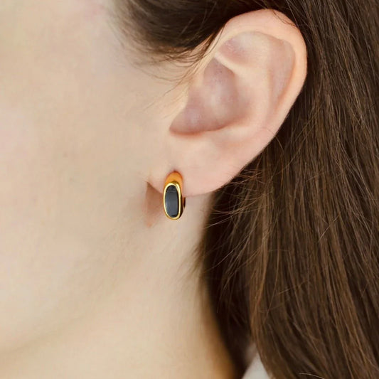 Enamel Stud Earrings