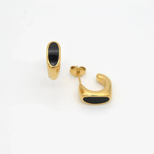Enamel Stud Earrings