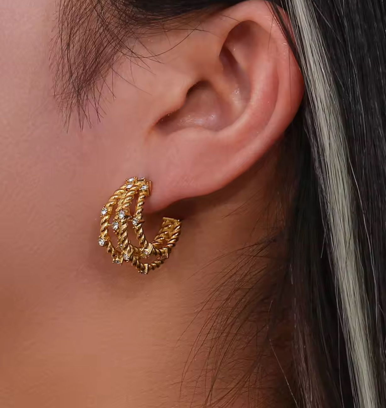 Four Layered Earrings