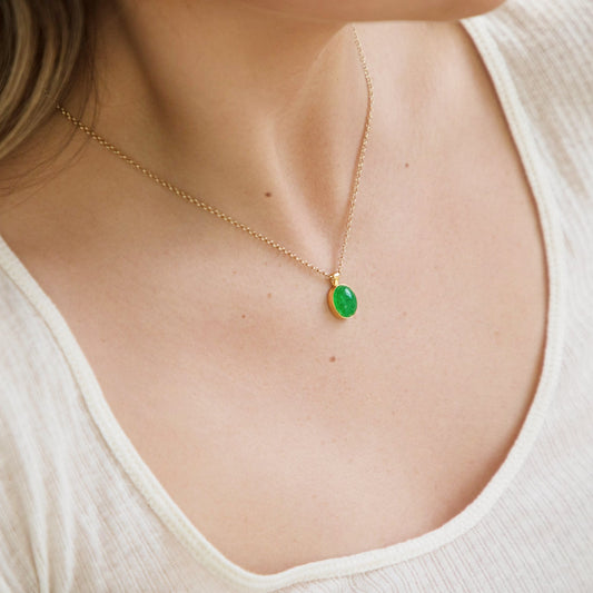 Green Moon Necklace