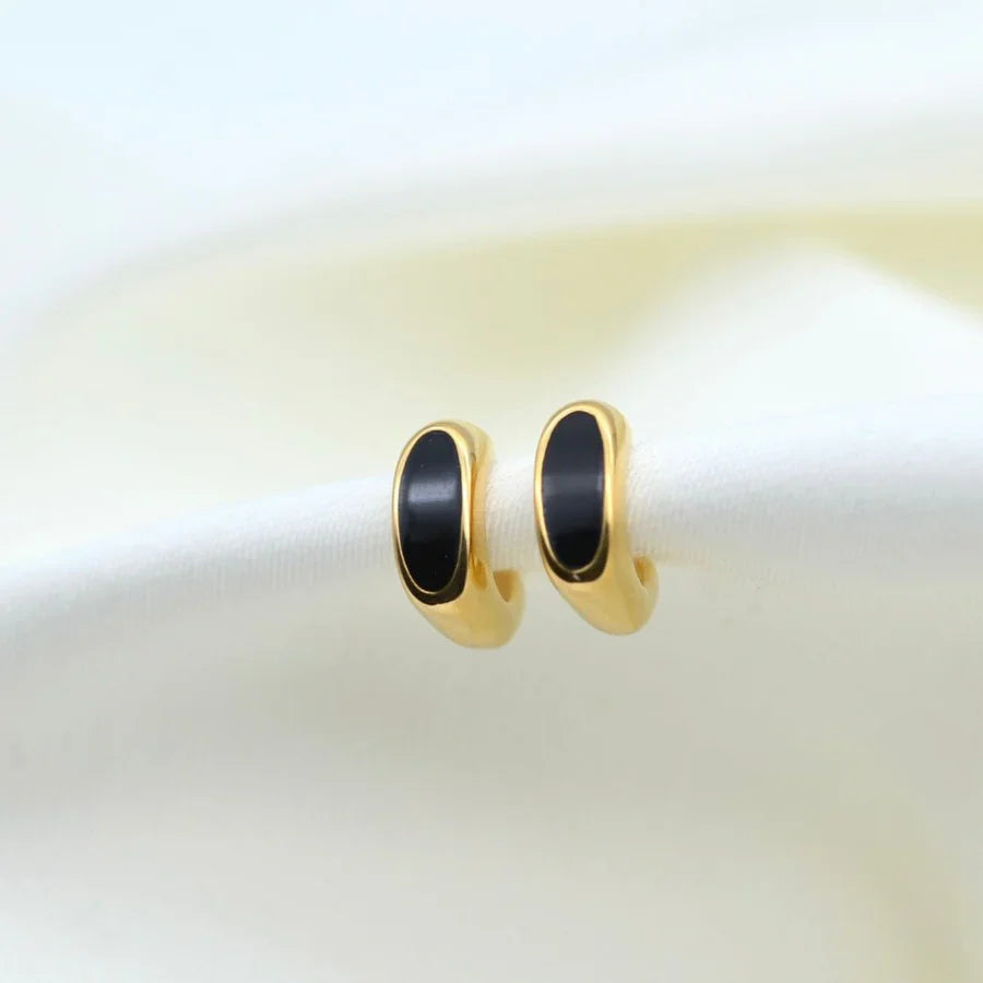 Enamel Stud Earrings