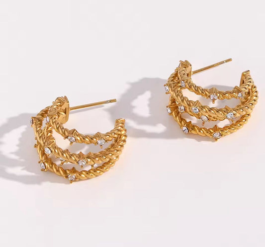Four Layered Earrings