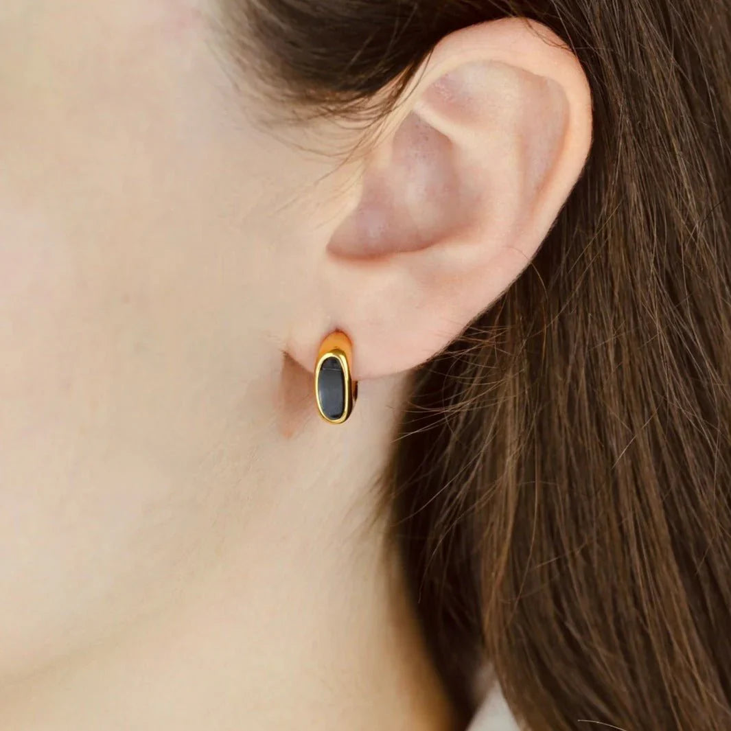 Enamel Stud Earrings